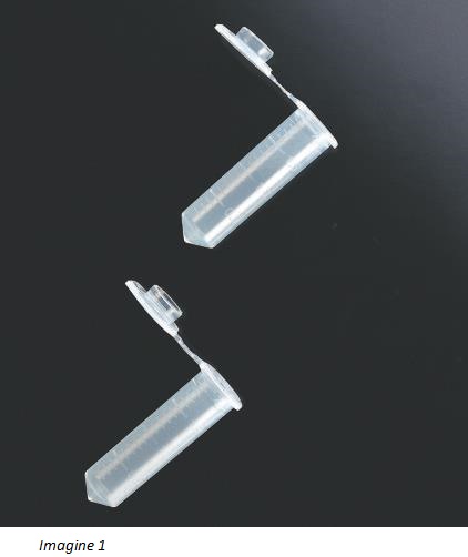 Microtuburi gradate cu capac plat atașat cu bridă flexibilă