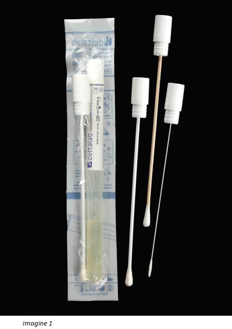 Tampoane sterile &icirc;n tub cu mediu de transport Stuart modificat (Clasa II a)