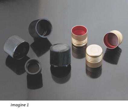 Capace din polipropilenă și aluminiu pentru tuburi cu capăt filetat