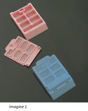 Casete colorate cu &icirc;nchidere securizată pentru biopsie