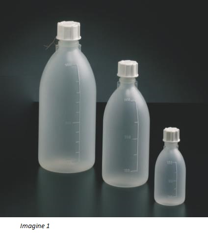 Flacoane cilindrice, gradate, cu capac